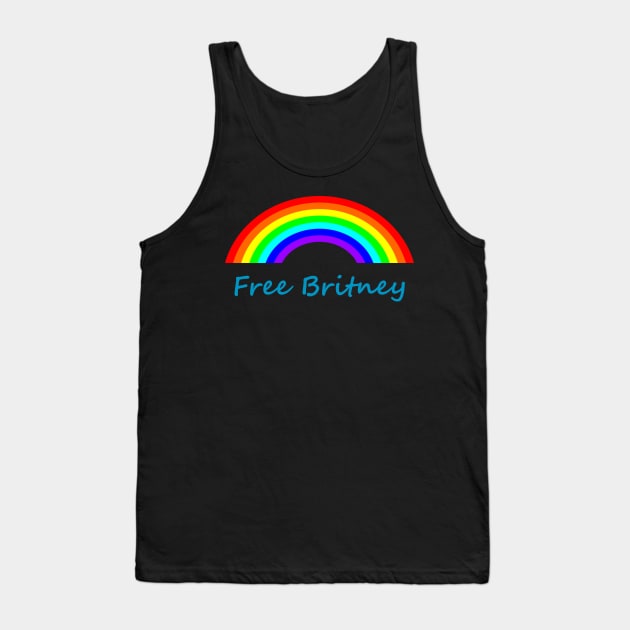 Rainbow Typography for Free Britney Tank Top by ellenhenryart